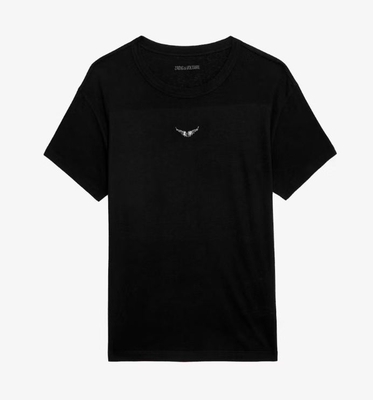 Camiseta Zadig Wings strass blk